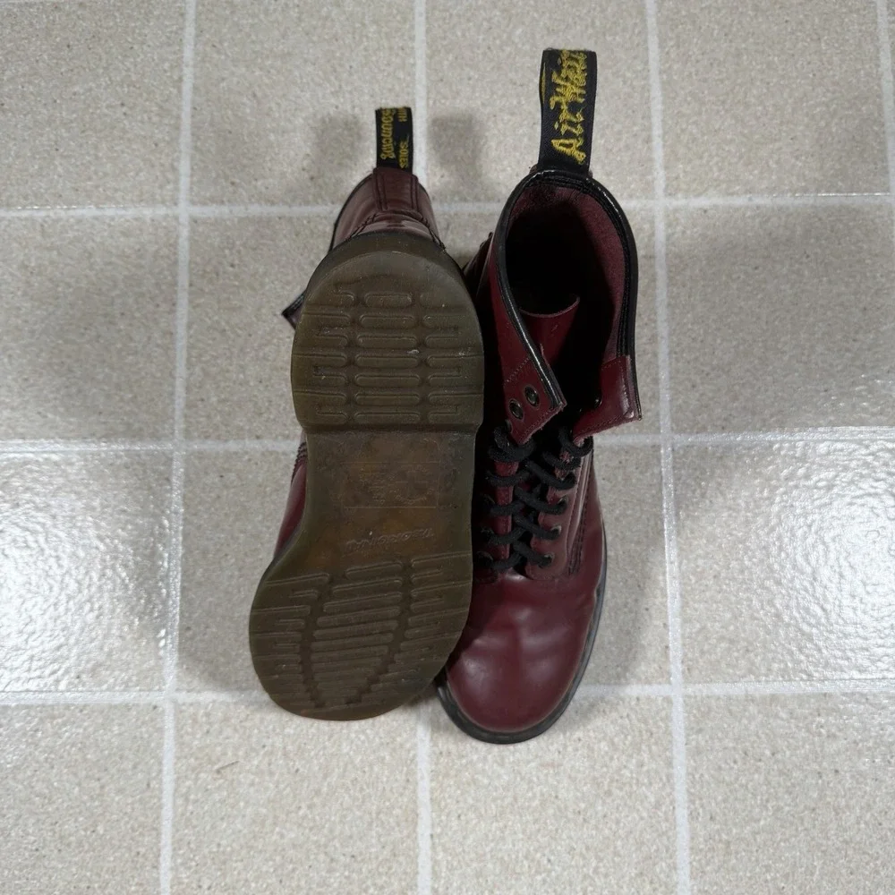 Dr. Martens 1460 Cherry Red Smooth Leather Boots Men's US 9